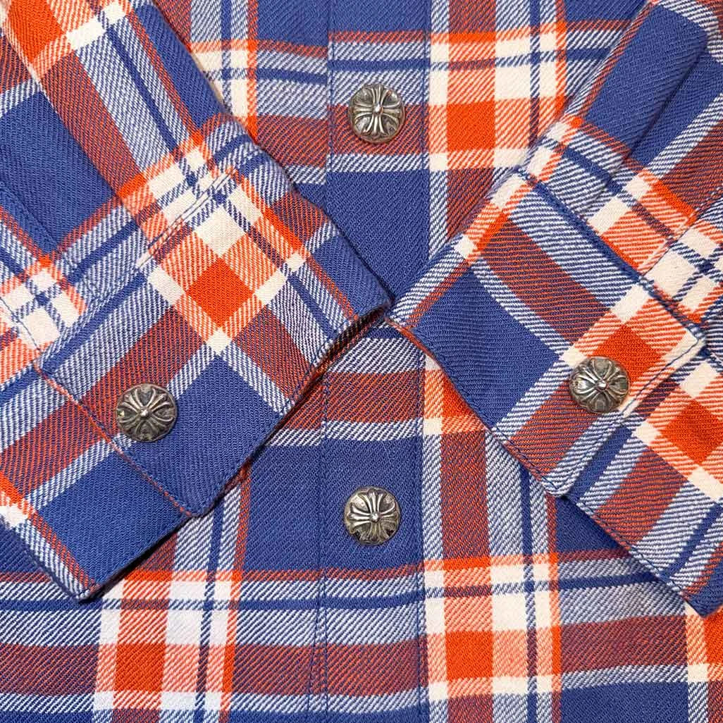 Chrome Hearts Checkered Blue Red Shirt Jacket - Image 5