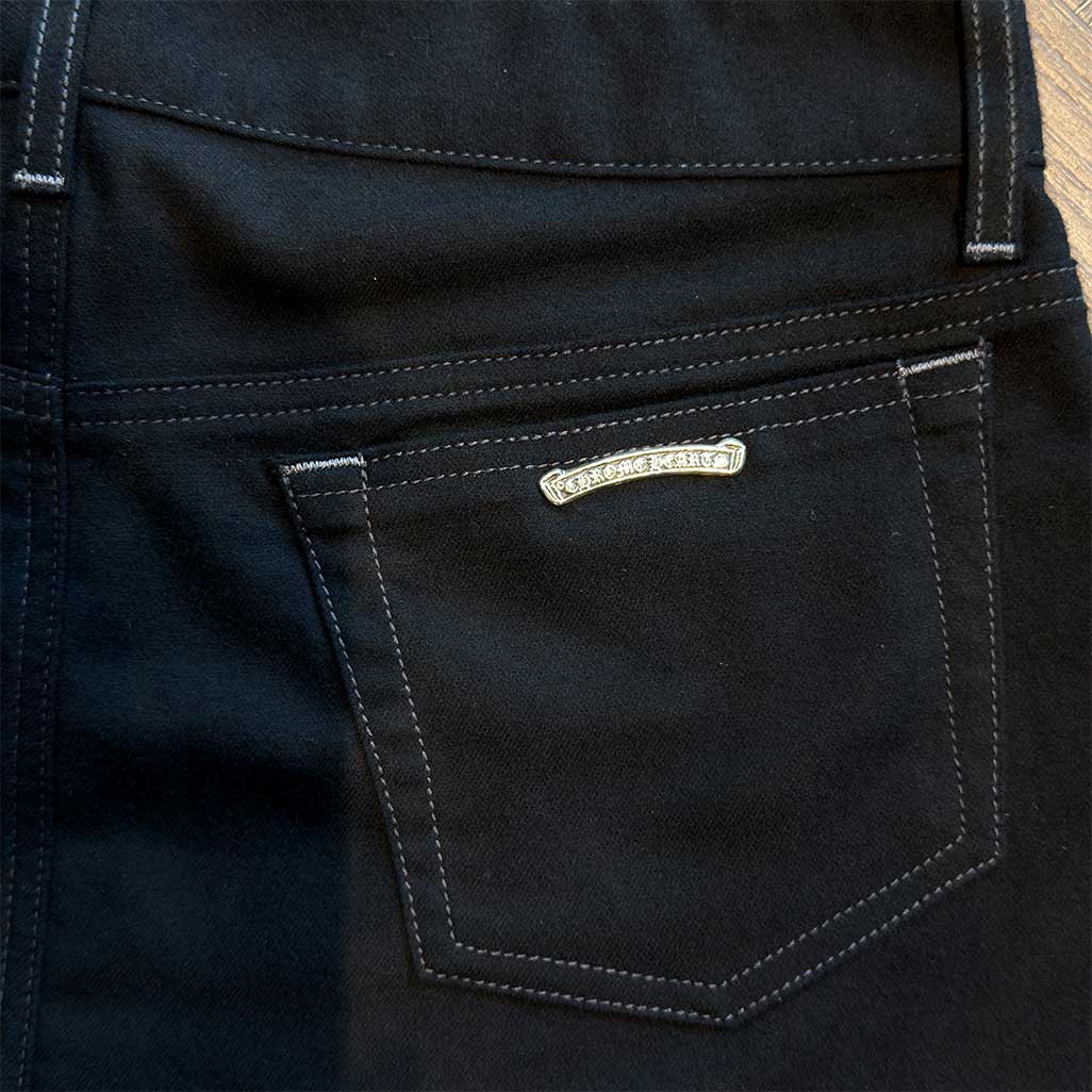 Chrome Hearts Cross Patch Black Denim Mini Skirt - Image 4