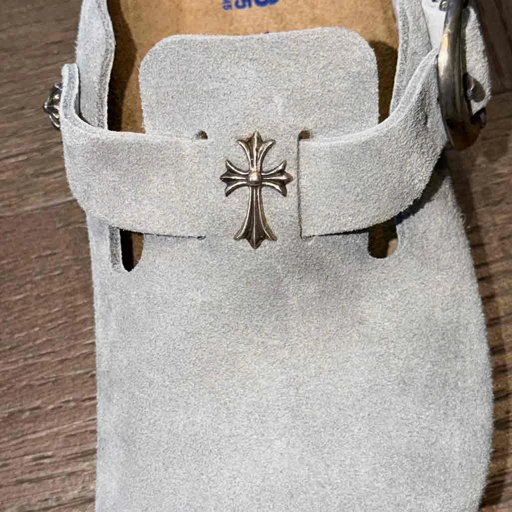 Chrome Hearts Birkenstocks Blue with Dagger - Image 2