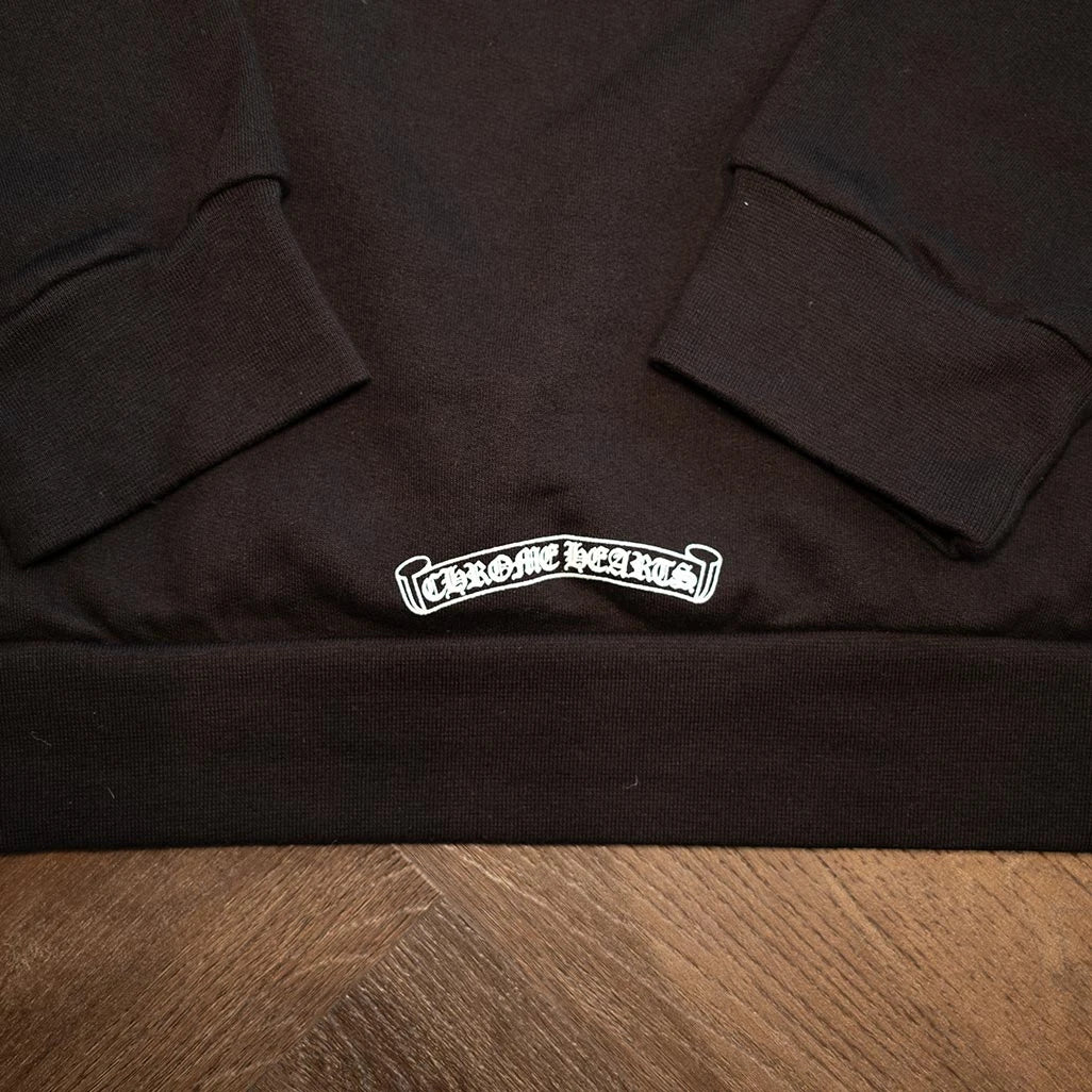 Chrome Hearts Deadly Doll Horseshoe Black Hoodie - Image 3