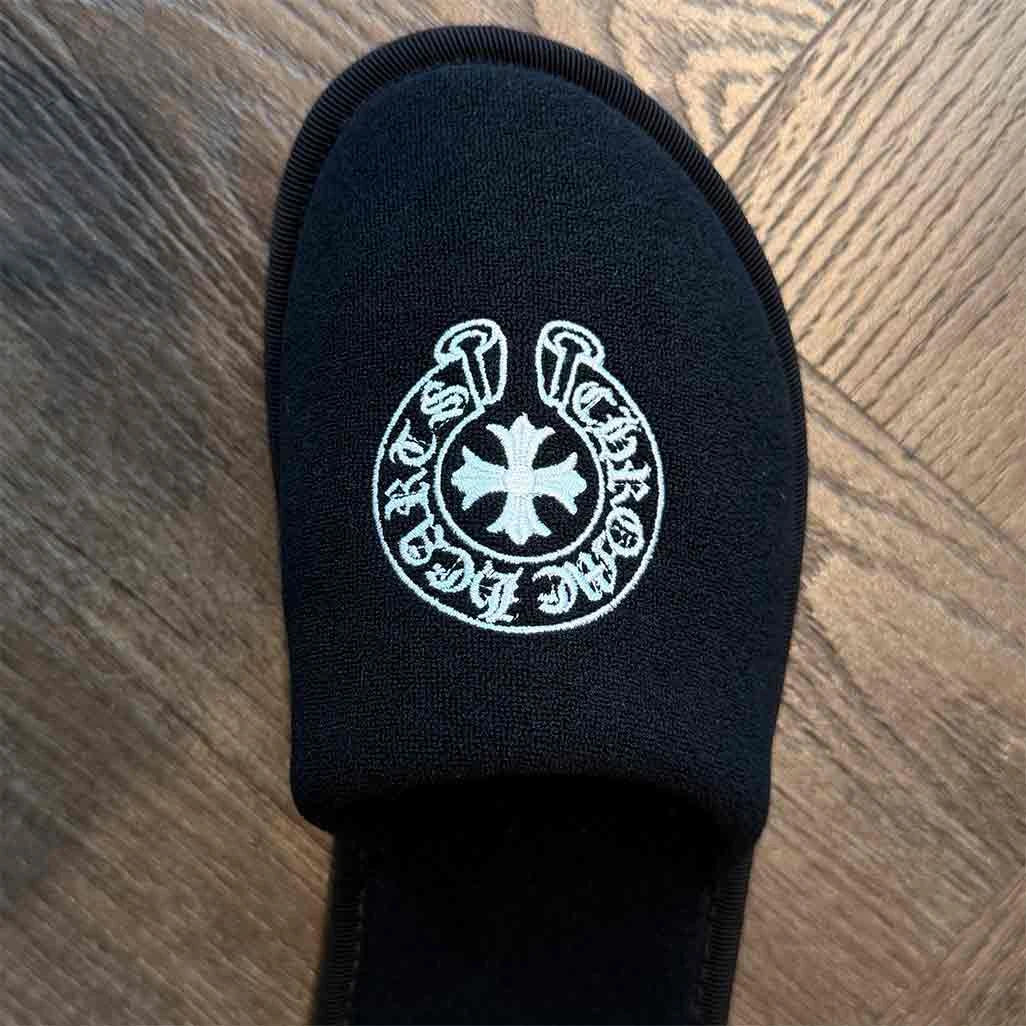 Chrome Hearts Hotel Slipper Black White - Image 3