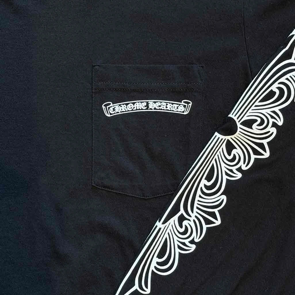 Chrome Hearts Floral Aspen Long Sleeve T-Shirt Black - Image 3