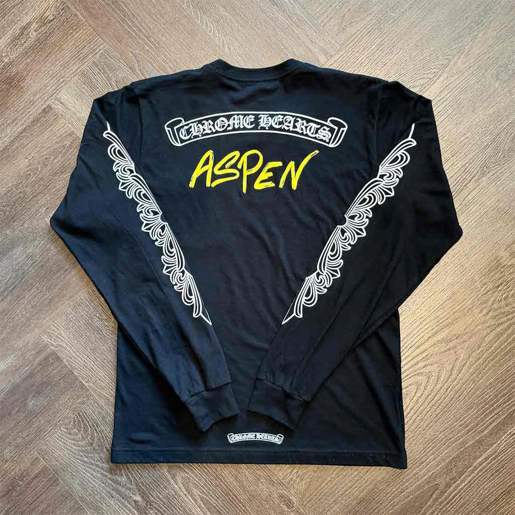 Chrome Hearts Floral Aspen Long Sleeve T-Shirt Black - Image 5