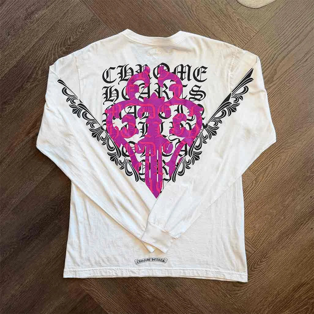 Chrome Hearts Floral Eye Chart Dagger Longsleeve T-shirt - Image 4
