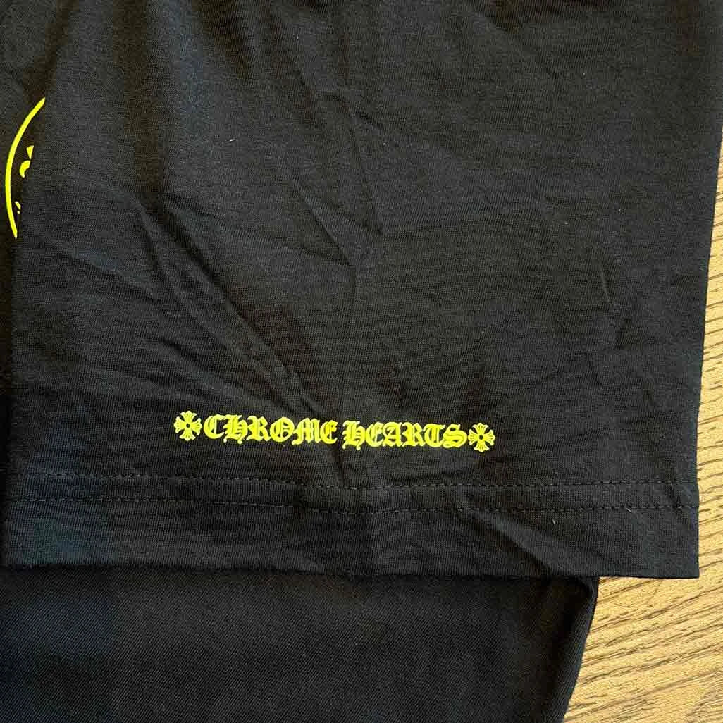 Chrome Hearts Floral Horseshoe Short Sleeve T-Shirt Black Neon - Image 3