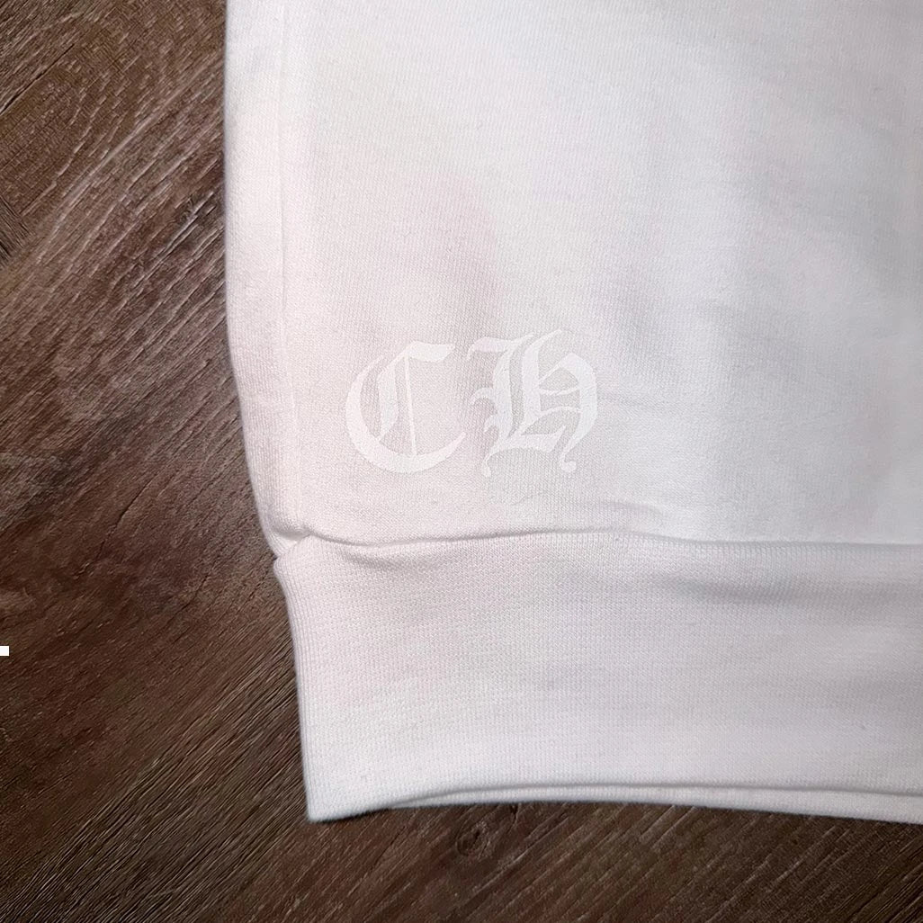 Chrome Hearts Floral Horseshoe White Sweatshirt - Image 4