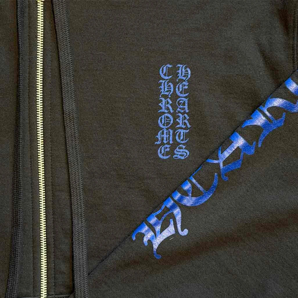 Chrome Hearts Full-Zip Thermal Hoodie Black Blue - Image 2