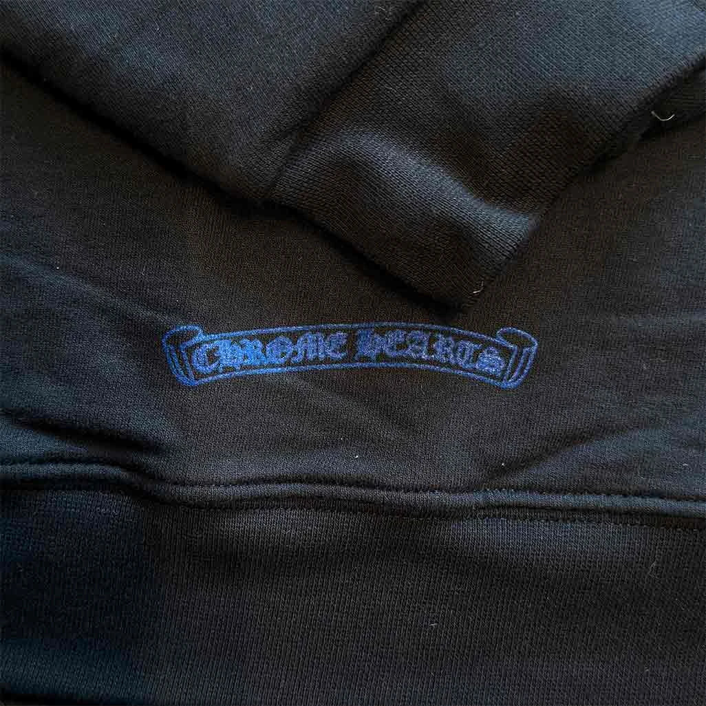 Chrome Hearts Full-Zip Thermal Hoodie Black Blue - Image 4