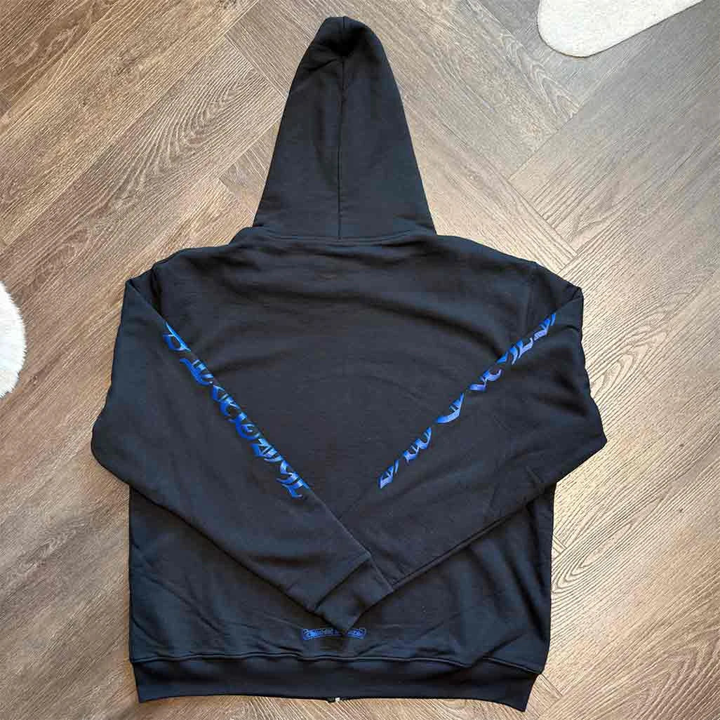 Chrome Hearts Full-Zip Thermal Hoodie Black Blue - Image 5