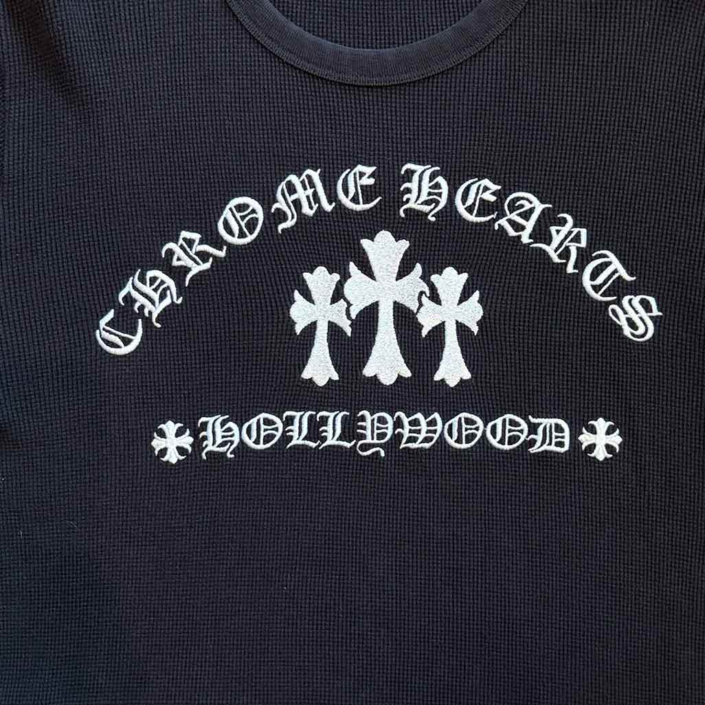 Chrome Hearts Hollywood Triple Cross Thermal Long-Sleeve T-Shirt - Image 3