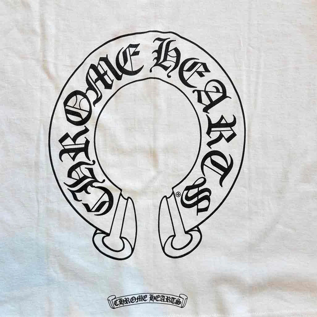 Chrome Hearts Horseshoe Baseball Long Sleeve T-Shirt White Black - Image 4