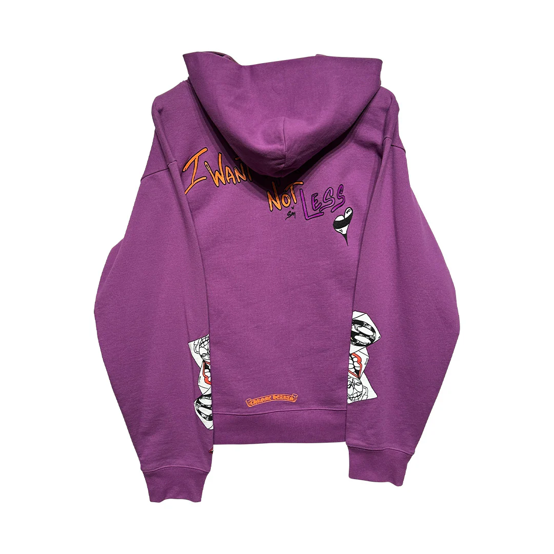Chrome hearts Matty Boy I Want More Not Less Crewneck Hoodie Purple - Image 2