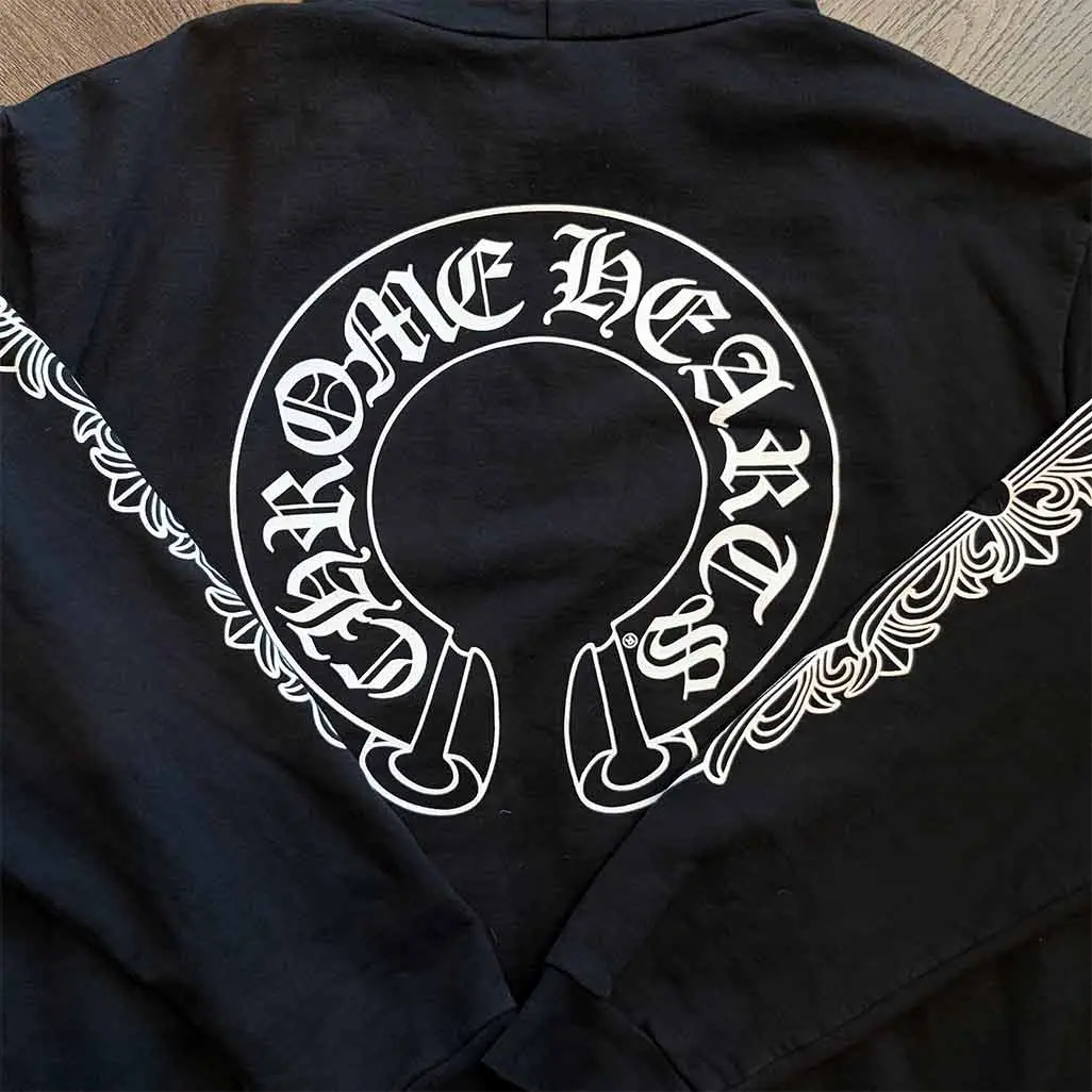 Chrome Hearts Horseshoe Hoodie 'Black' - Image 3