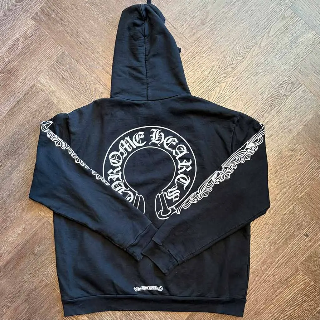 Chrome Hearts Horseshoe Hoodie 'Black' - Image 4