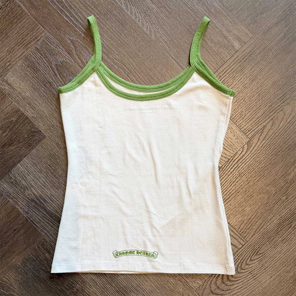 Chrome Hearts White Green Horseshoe Tank Top - Image 4