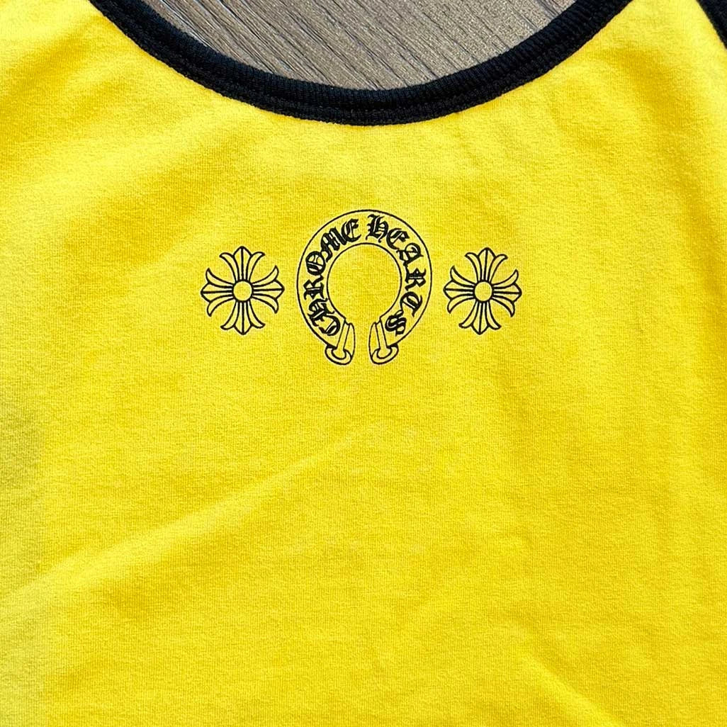 Chrome Hearts Yellow Black Horseshoe Tank Top - Image 2