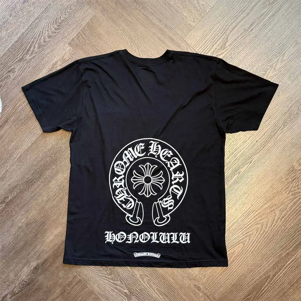 Chrome Hearts Horseshoe Logo Pocket T-Shirt 'Black' - Image 3