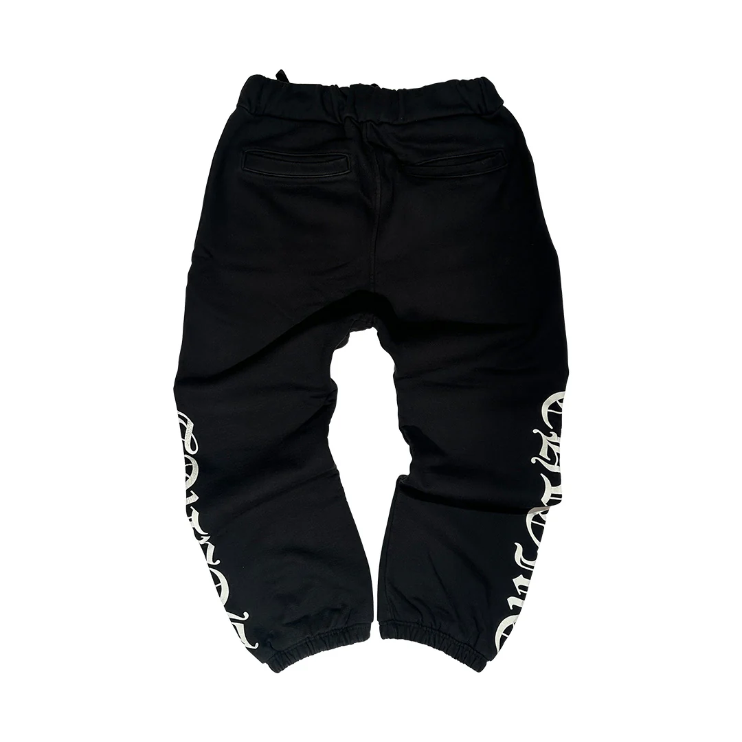 Chrome Hearts Horseshoe Logo Sweatpants Black - Image 3