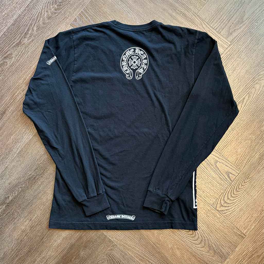 Chrome Hearts Horseshoe & Old English Long-Sleeve Pocket T-Shirt - Image 2