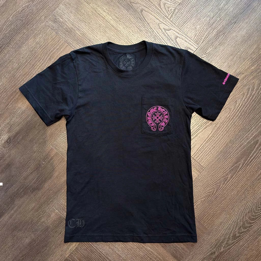 Chrome Hearts Horseshoe Pink T-Shirt - Image 2