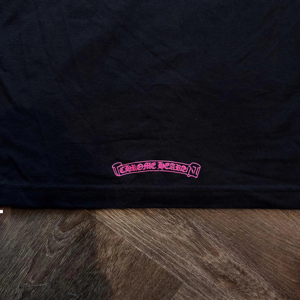 Chrome Hearts Horseshoe Pink T-Shirt - Image 6