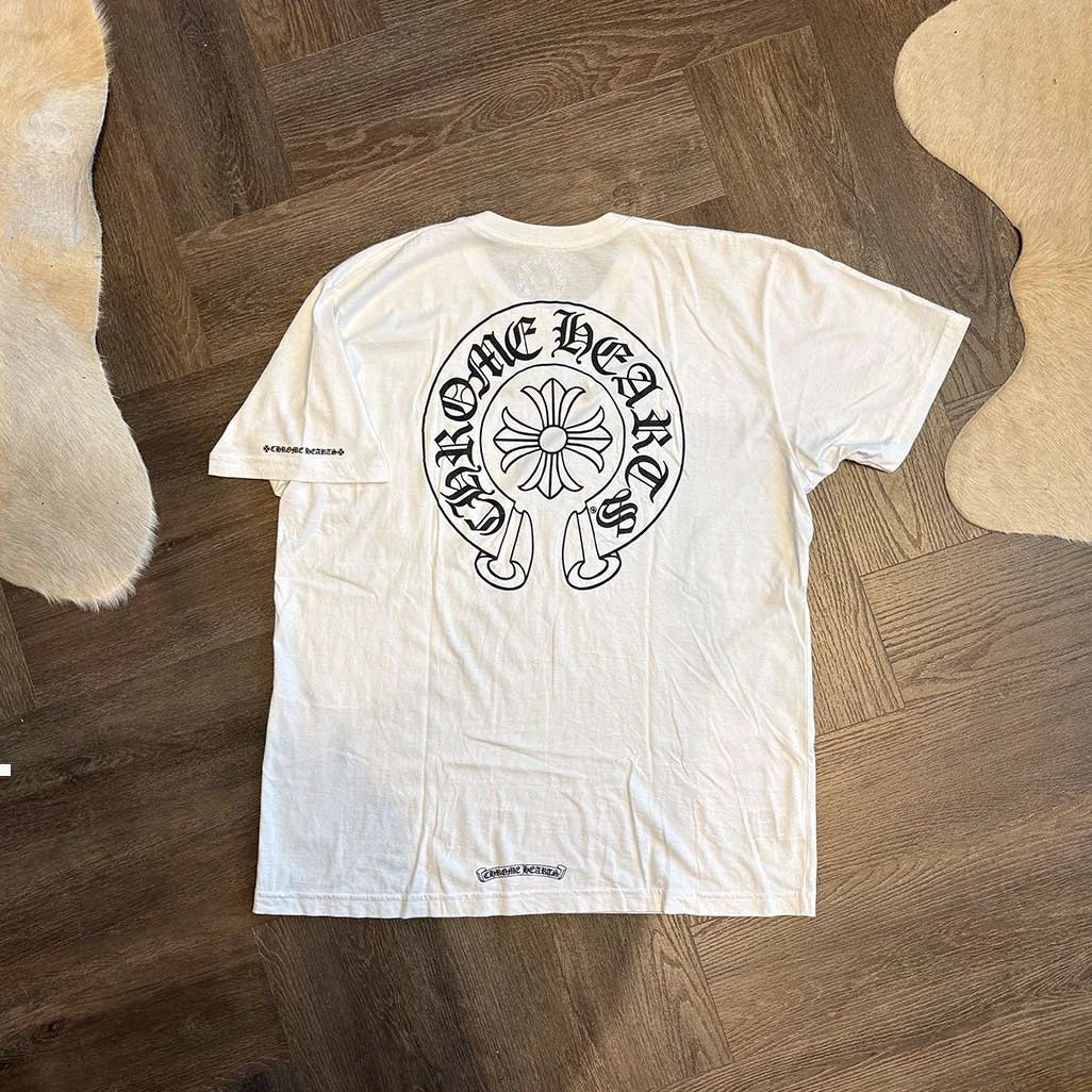 Chrome Hearts Horse Shoe White T-Shirt - Image 3