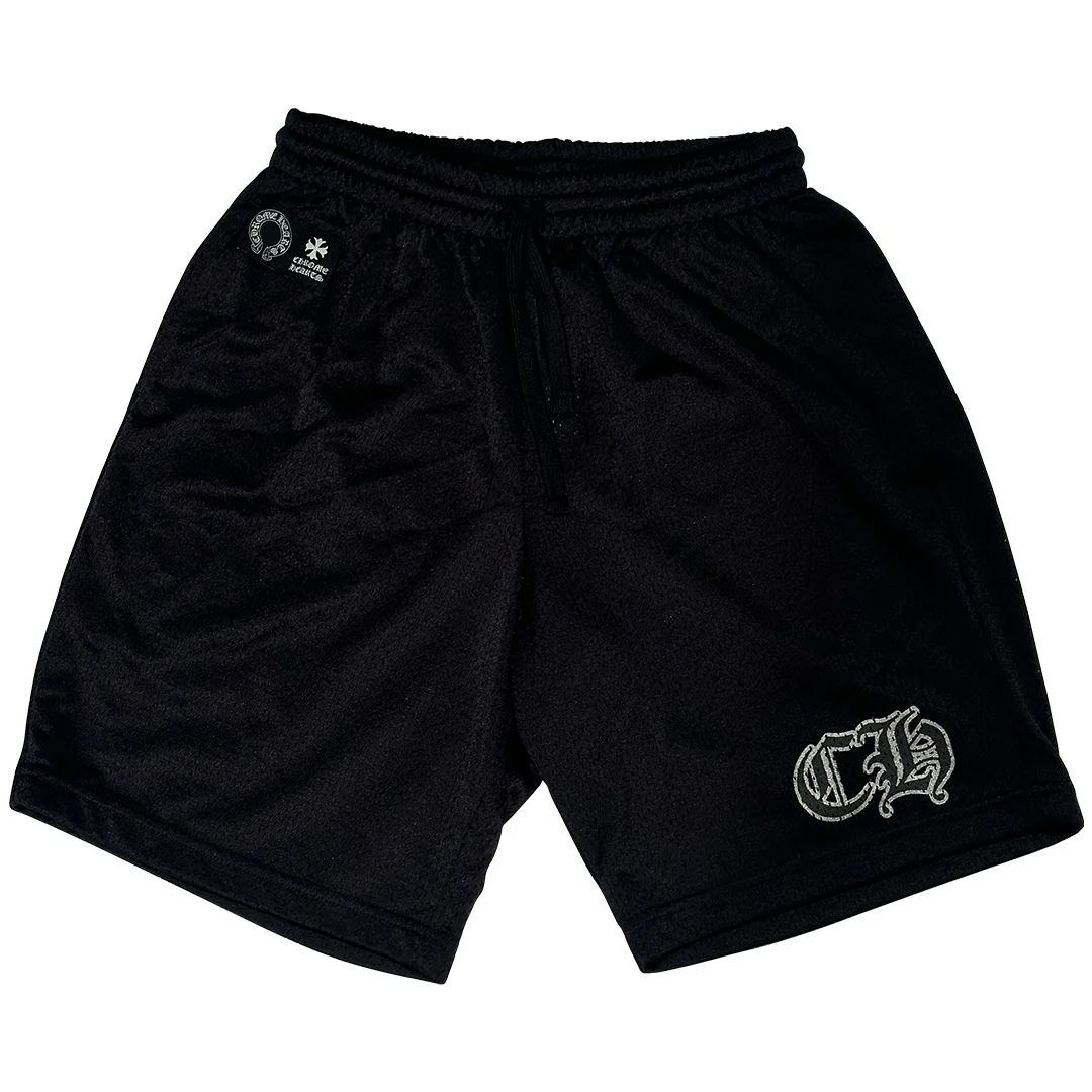 Chrome Hearts Mesh Varsity Shorts Black