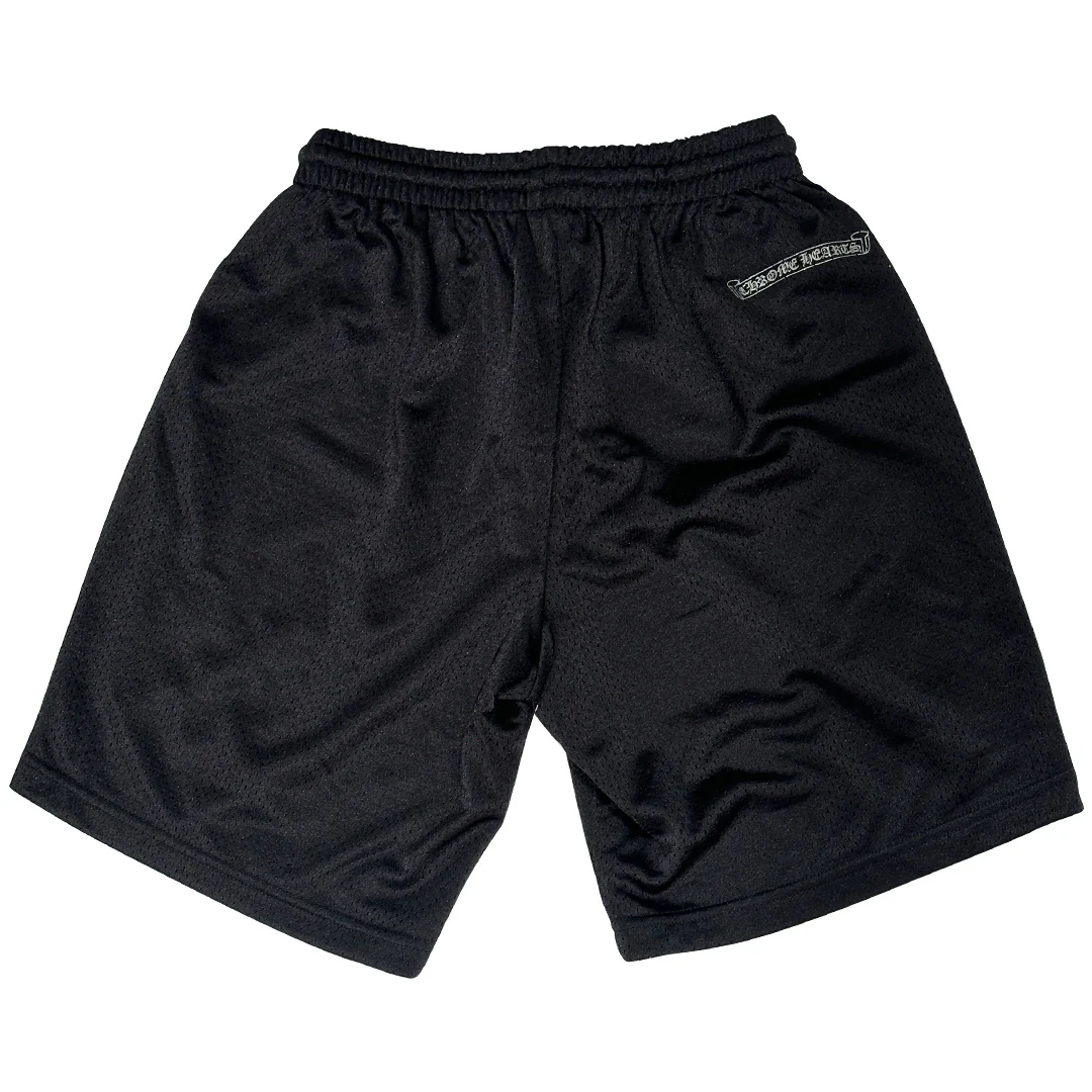 Chrome Hearts Mesh Varsity Shorts Black - Image 2