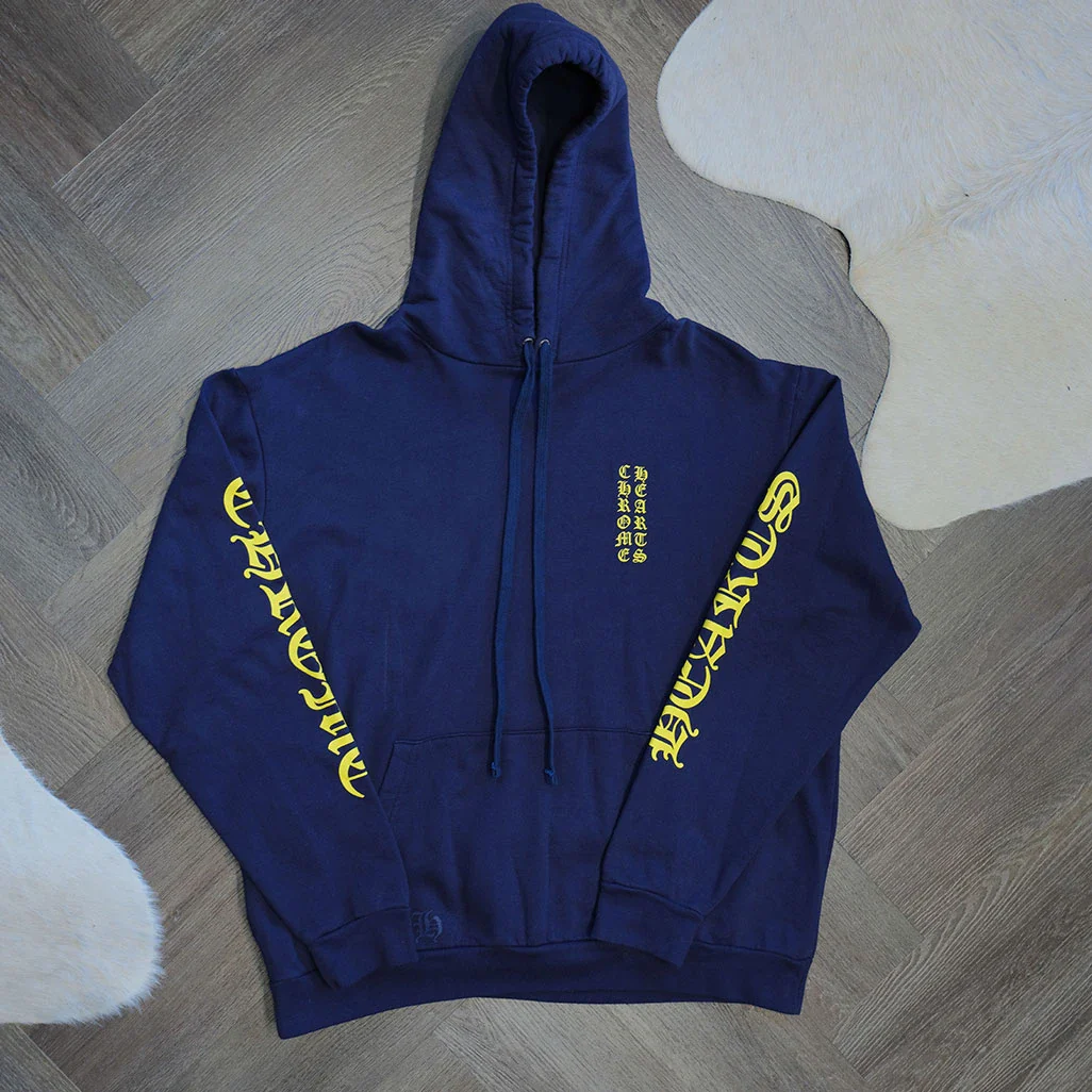 Chrome Hearts Logo Hoodie Navy