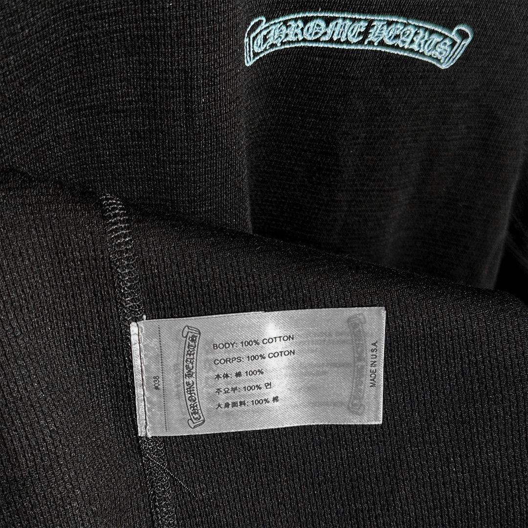 Chrome Hearts Long Sleeve Waffle Black and Blue - Image 4