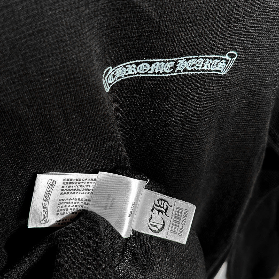 Chrome Hearts Long Sleeve Waffle Black and Blue - Image 6