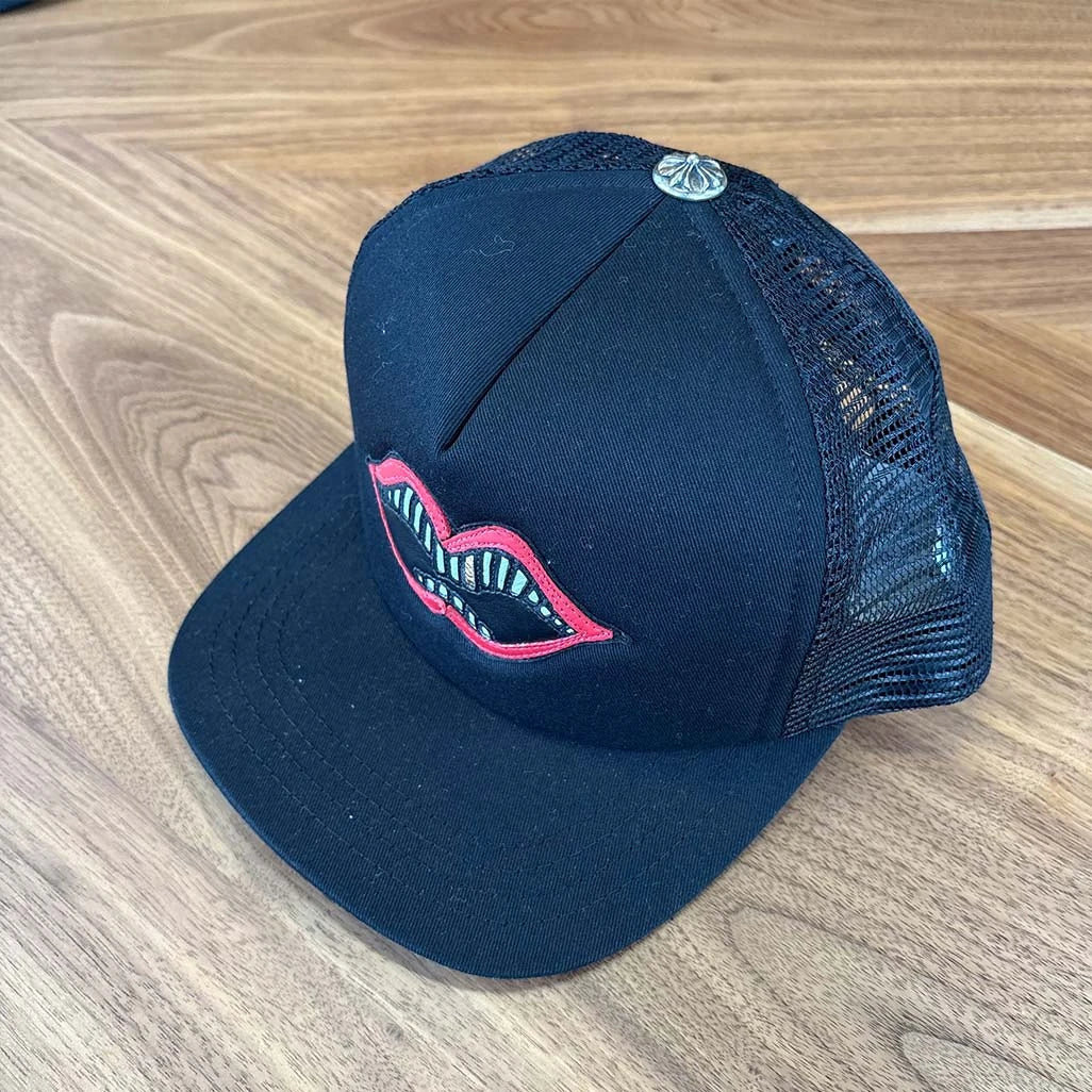 Chrome Hearts Chomper Big Lips Black Cap - Image 3