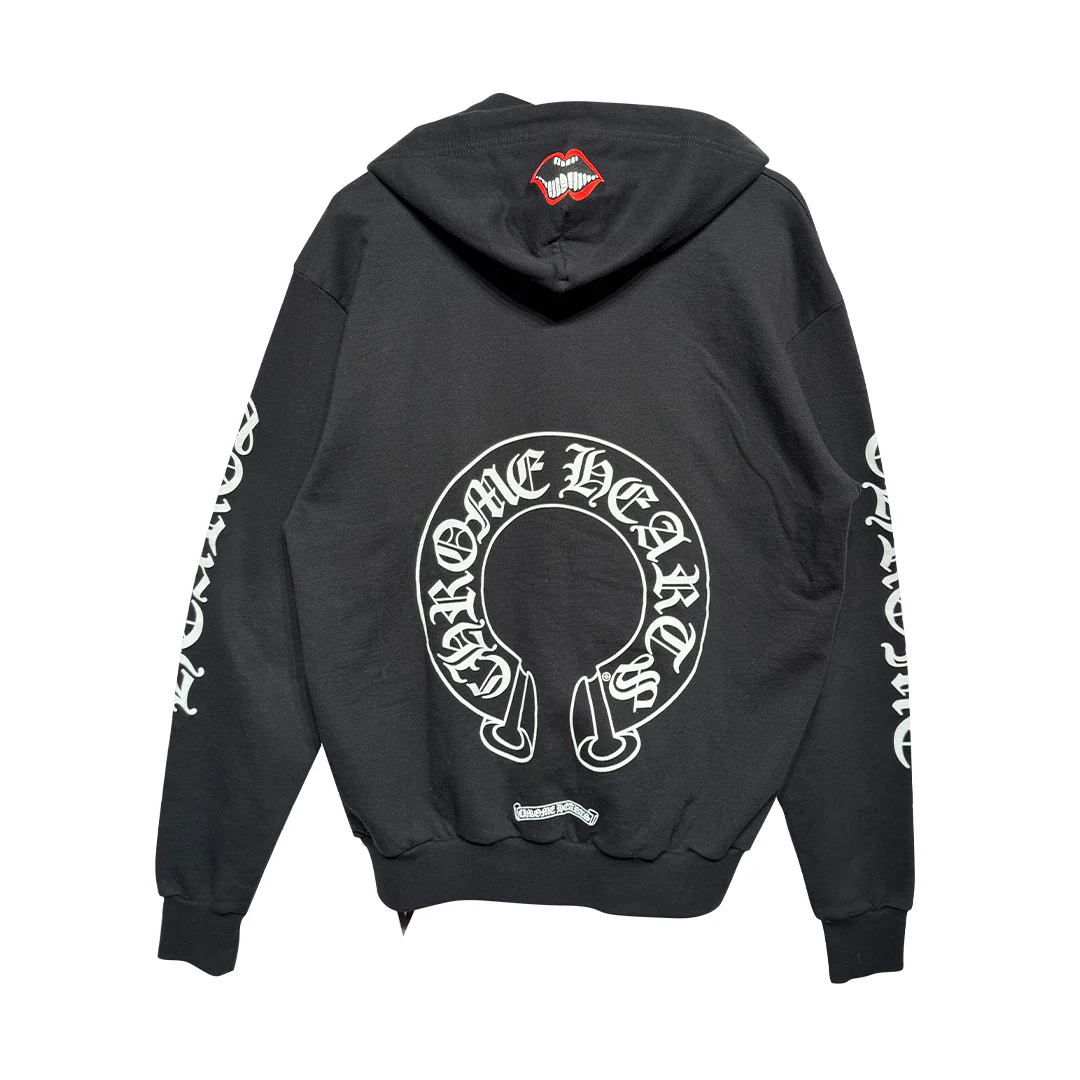 Chrome Hearts Matty Boy Chomper Horseshoe Hoodie Black - Image 2