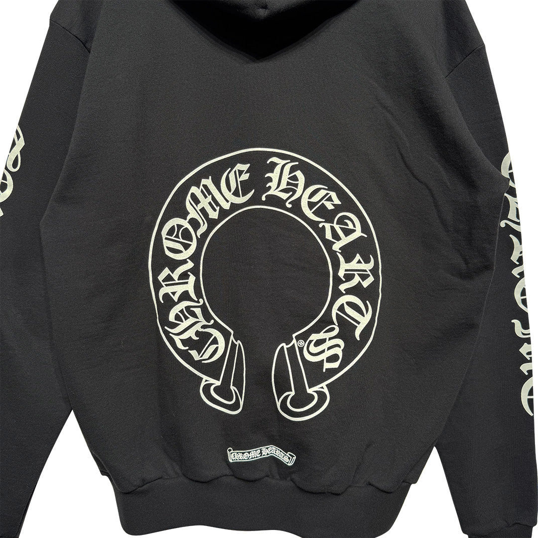 Chrome Hearts Matty Boy Chomper Horseshoe Hoodie Black - Image 4