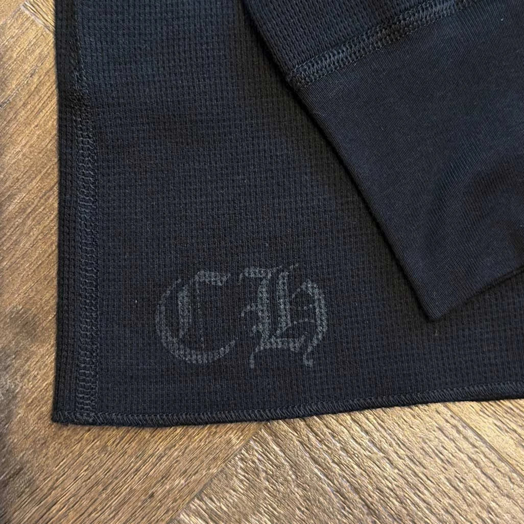 Chrome Hearts Deadly Doll Black Thermal Long Sleeve T-Shirt - Image 3