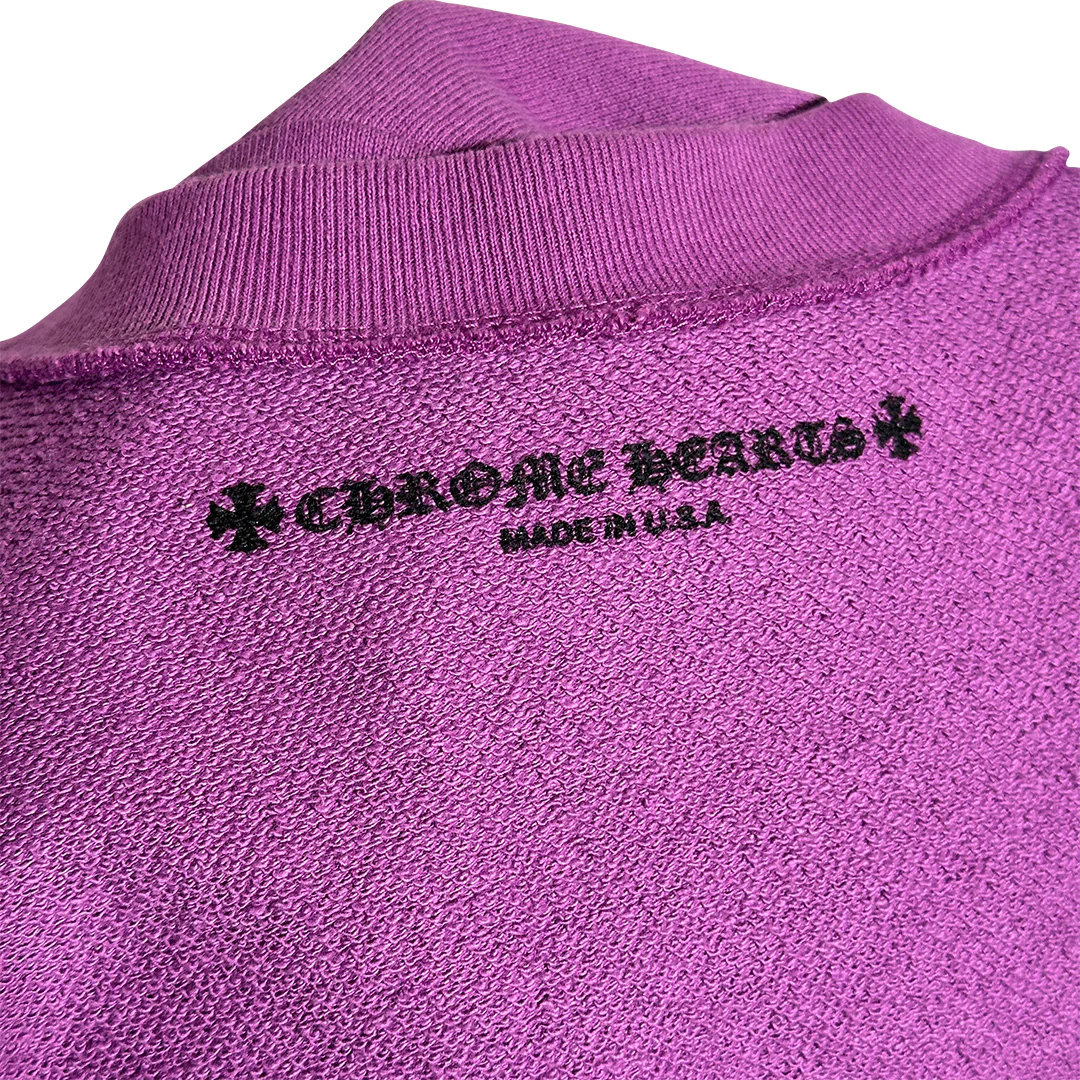 Chrome hearts Matty Boy I Want More Not Less Crewneck Sweatshirt Purple - Image 6