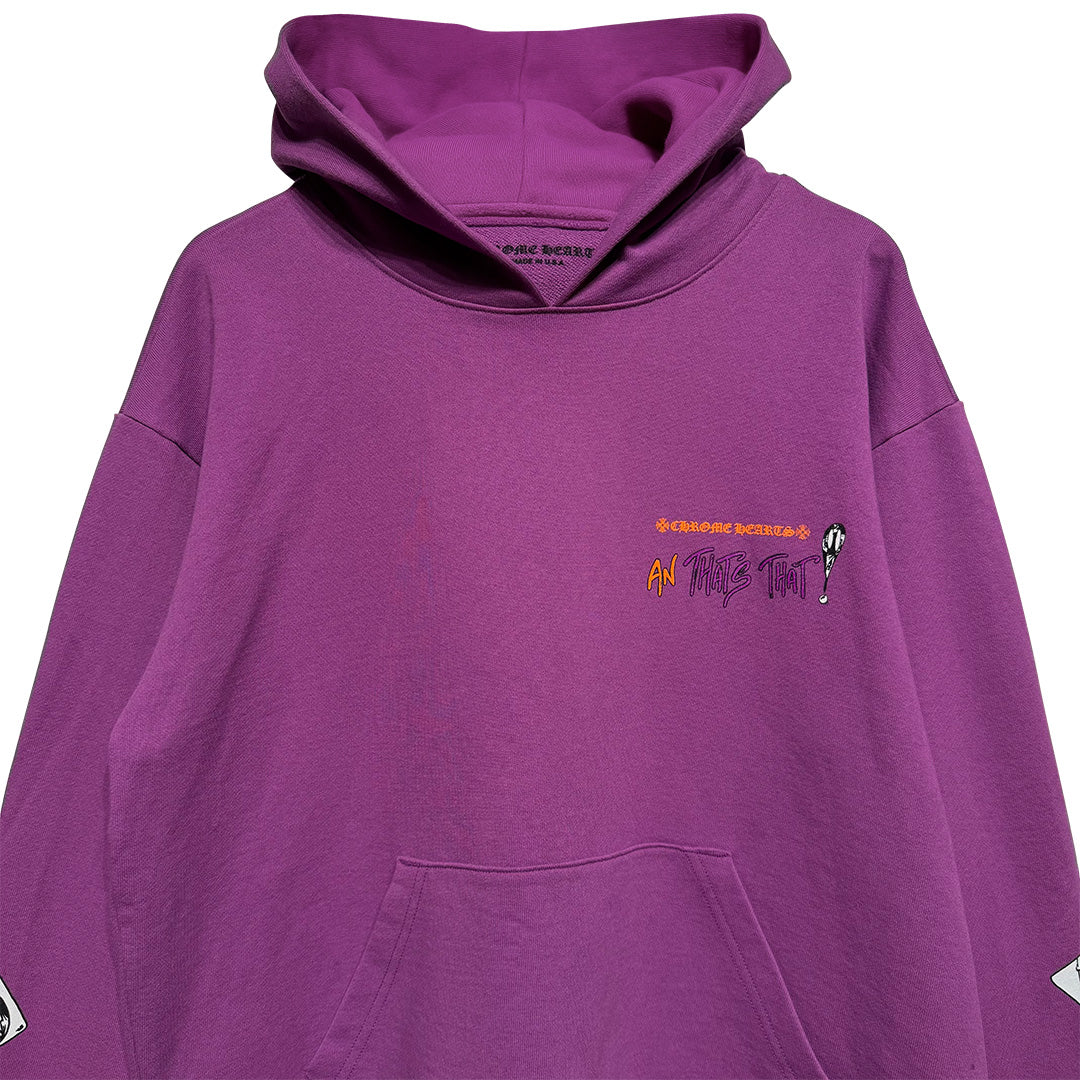 Chrome Hearts Matty Boy I Want More Not Less Purple Hoodie - Image 3
