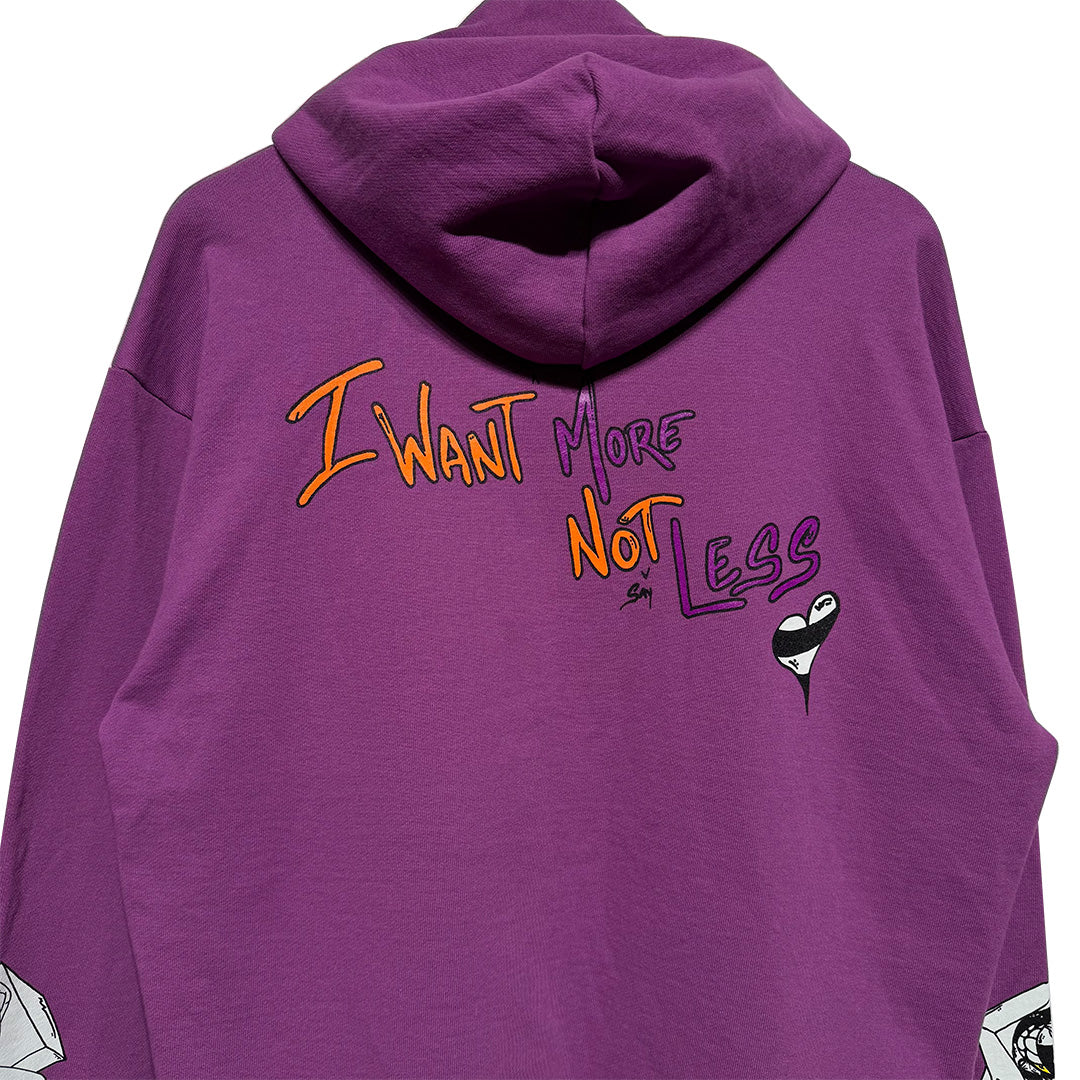 Chrome Hearts Matty Boy I Want More Not Less Purple Hoodie - Image 4