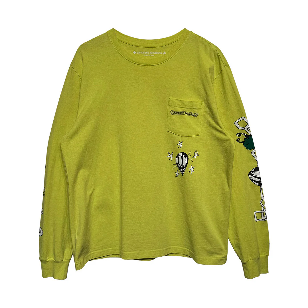 Chrome Hearts Matty Boy Link Long Sleeve T-Shirt Green - Image 2
