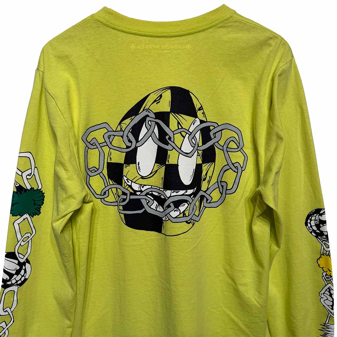 Chrome Hearts Matty Boy Link Long-Sleeve T-Shirt Lime Green - Image 2
