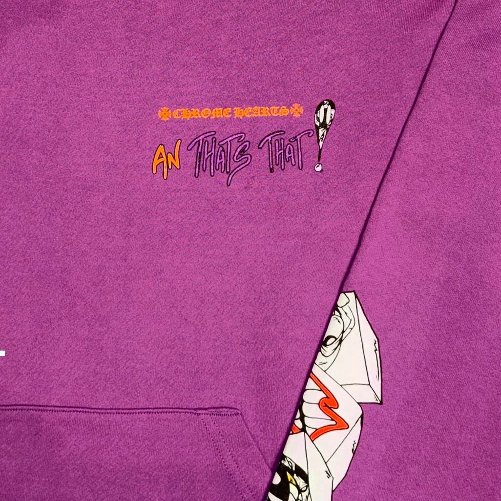 Chrome Hearts Matty Boy More Not Less Purple Hoodie - Image 5