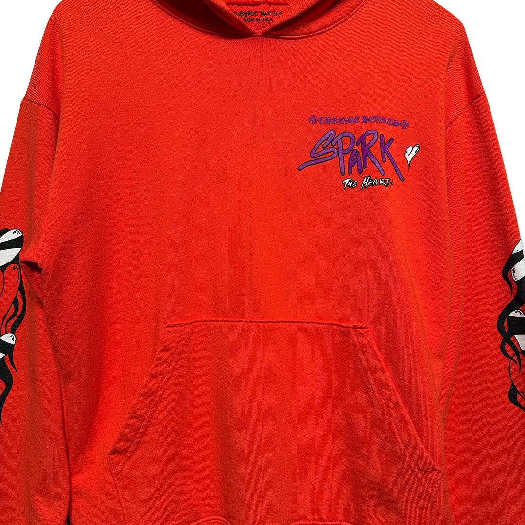 Chrome Hearts Matty Boy "Sadistic Lipstick" Hoodie Orange - Image 2