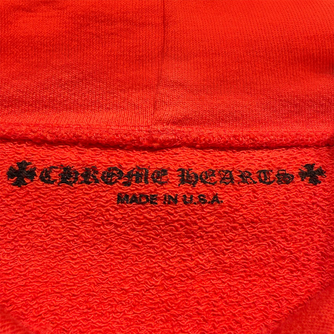 Chrome Hearts Matty Boy "Sadistic Lipstick" Hoodie Orange - Image 4