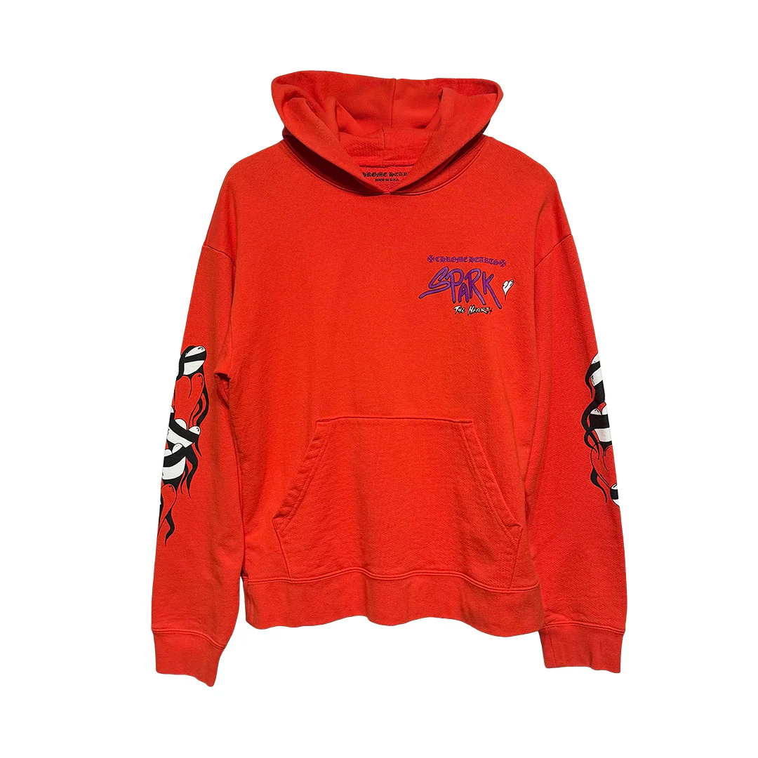 Chrome Hearts Matty Boy "Sadistic Lipstick" Hoodie Orange - Image 8