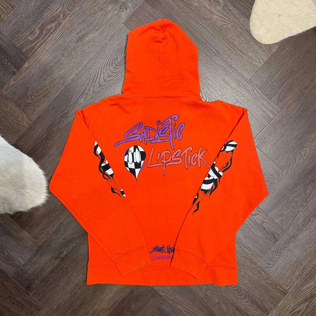 Chrome Hearts Matty Boy Sadistic Lipstick Hoodie Red - Image 2