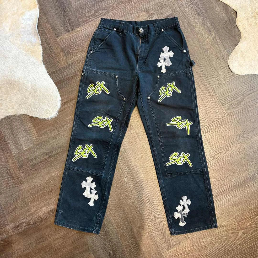 Chrome Hearts Sex Record Grey Denim White Camo Patch - Image 2