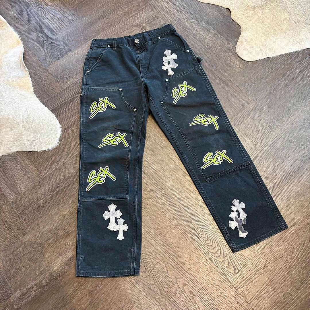 Chrome Hearts Sex Record Grey Denim White Camo Patch - Image 4