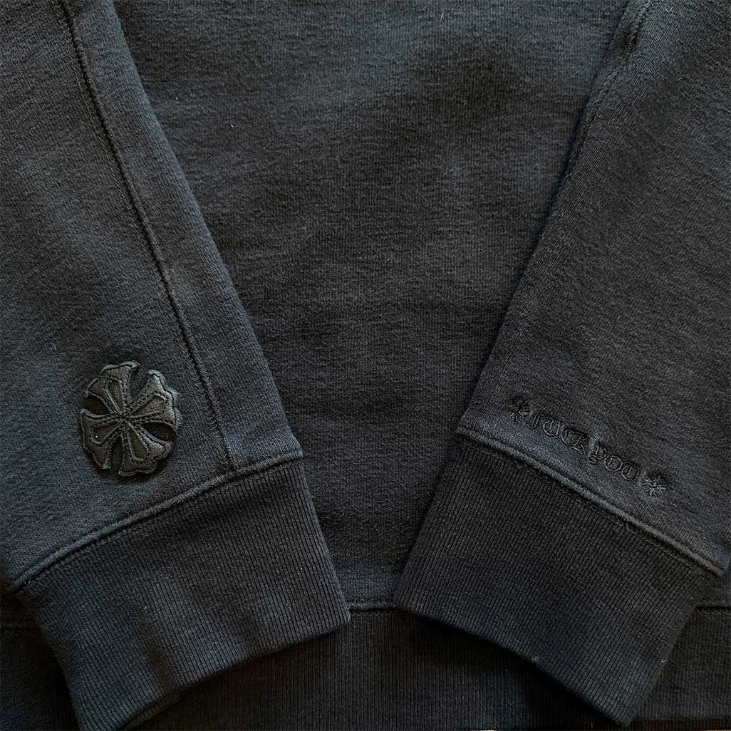 Chrome Hearts Black Full Zip Black Patch Hoodie - Image 5
