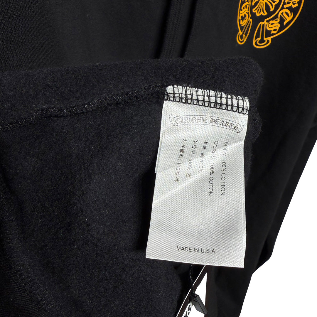 Chrome Hearts Online Exclusive Horseshoe Hoodie Black/Yellow - Image 4