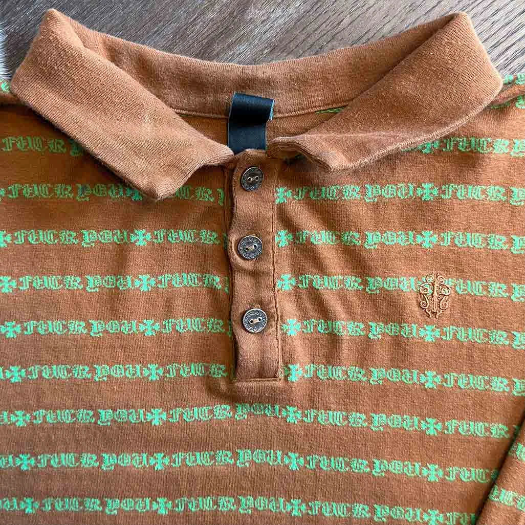 Chrome Hearts Button Up Orange Monogram - Image 3